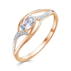 z1-9889 Кольцо с полудрагоценными вставками. Золото 585.