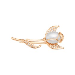 z7-072 Брошь с жемчугом. Золото 585.