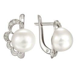 z2-8182 Серьги с жемчугом. Серебро 925.