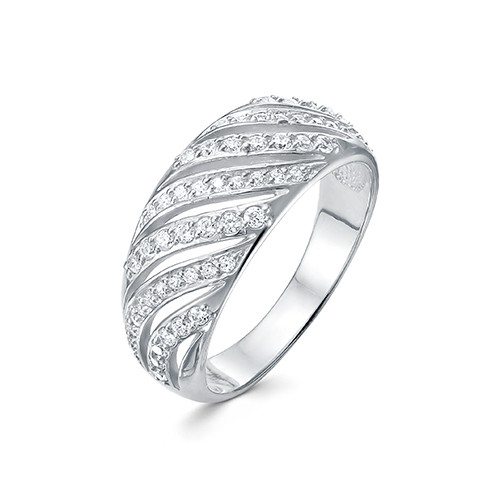 z1-10198 Кольцо с фианитами. Серебро 925. 