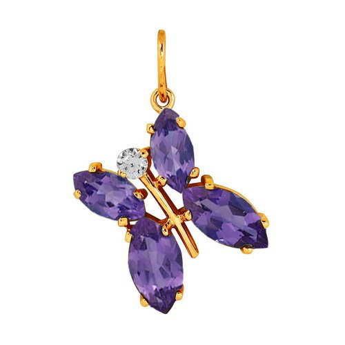 z3-028 Подвеcка с фианитами. Серебро 925. 