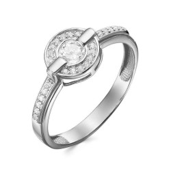 z1-11327 Кольцо с фианитами. Серебро 925.