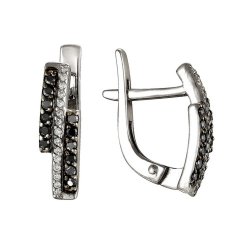 z2-8478 Серьги с фианитами. Серебро 925.