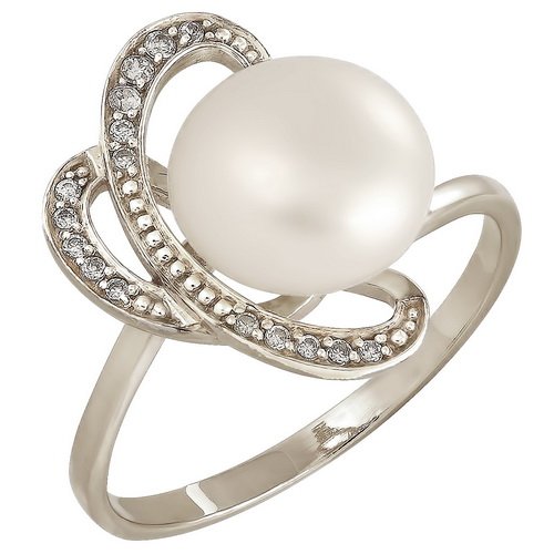 z1-8020 Кольцо с жемчугом. Серебро 925. 