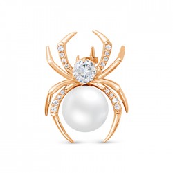 z7-093 Брошь с жемчугом. Золото 585.