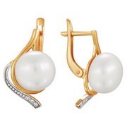z2-8190 Серьги с жемчугом. Золото 585. 
