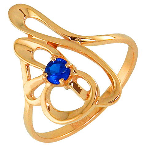 z1-006 Кольцо с фианитами. Золото 585. 