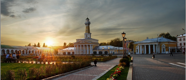 Центр Костромы.Каланча.Торговые ряды.Музей.